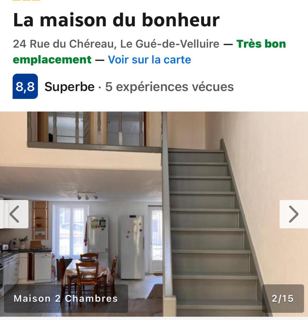 La Maison Du Bonheur Le Gué-de-Velluire Esterno foto