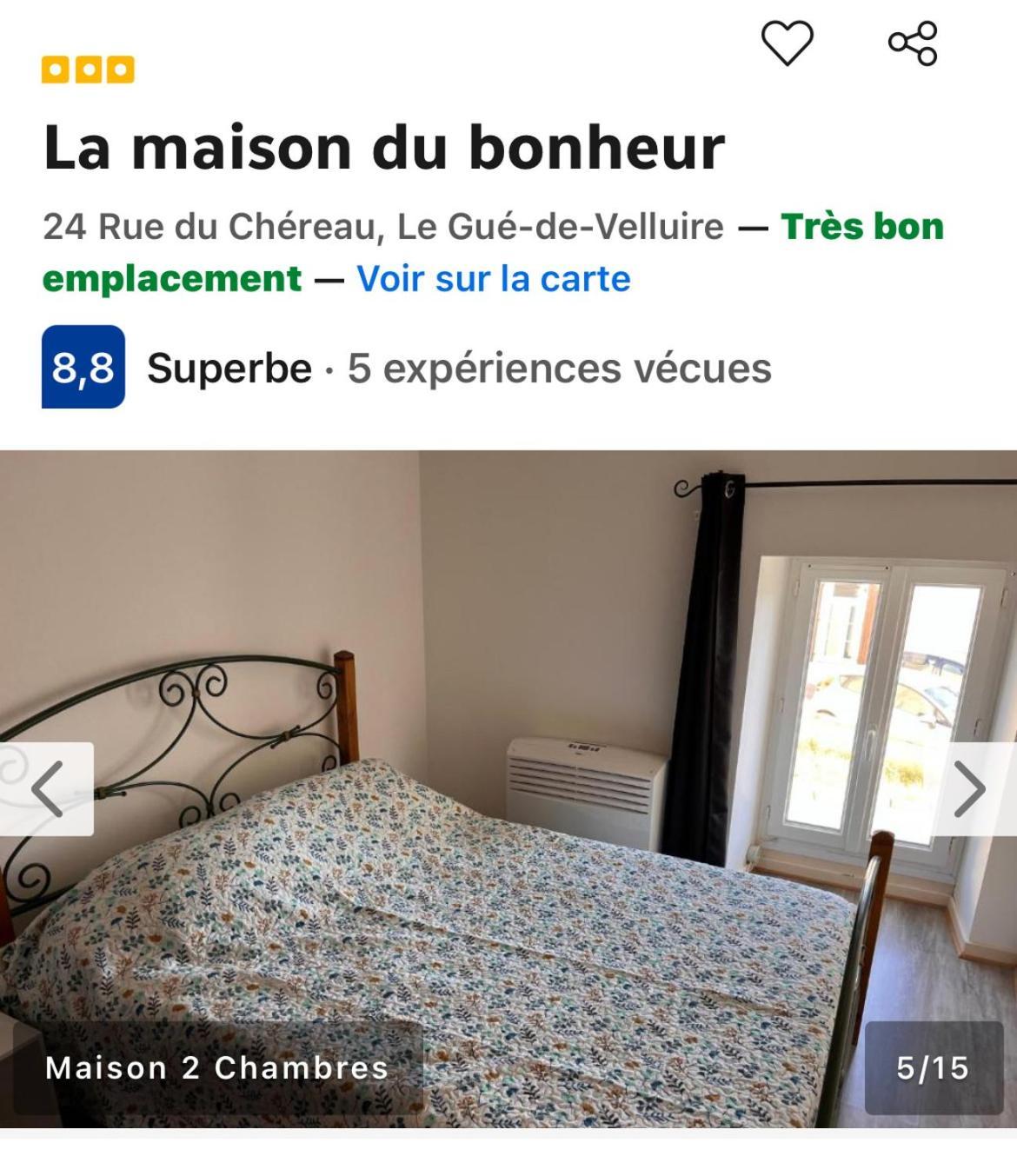 La Maison Du Bonheur Le Gué-de-Velluire Esterno foto