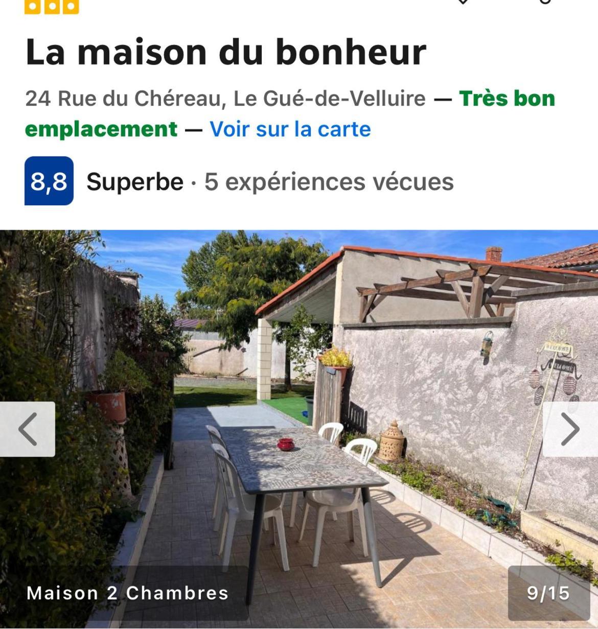 La Maison Du Bonheur Le Gué-de-Velluire Esterno foto